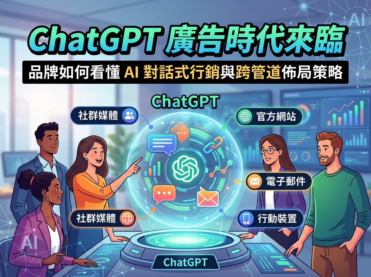 ChatGPT 廣告時代來臨：品牌如何看懂 AI 對話式行銷與跨管道佈局策略